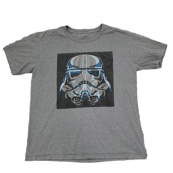 Disney Store Star Wars T-shirt Mens Large Gray Stormtrooper Graphic Tee - Picture 1 of 8